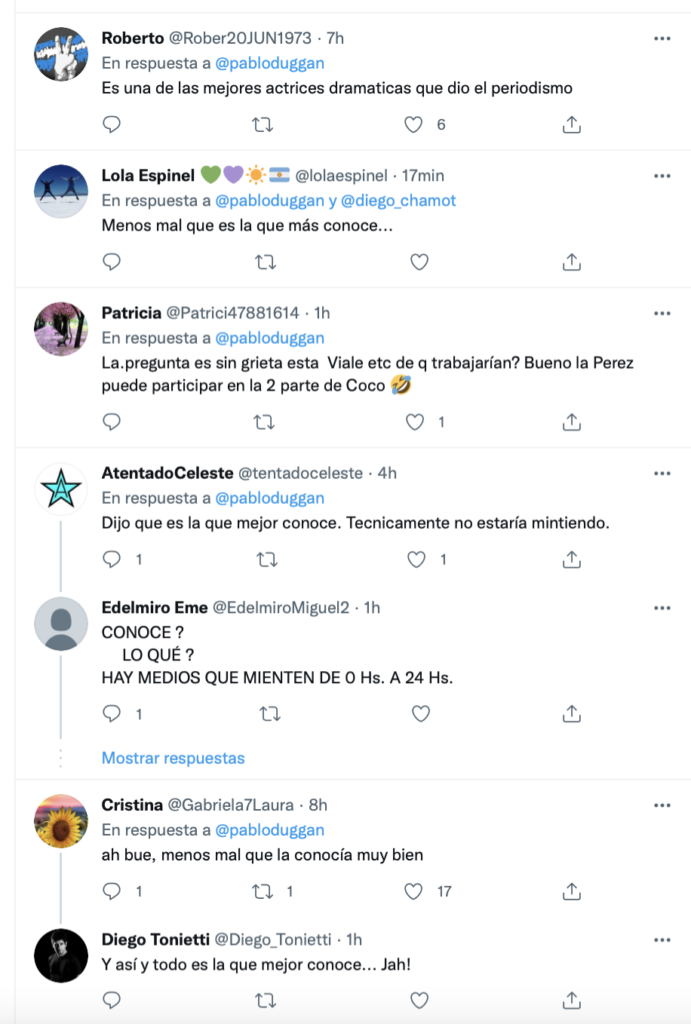 Más bruta no se consigue: Duggan deschavó a Cristina Pérez en su odio obsesivo contra CFK