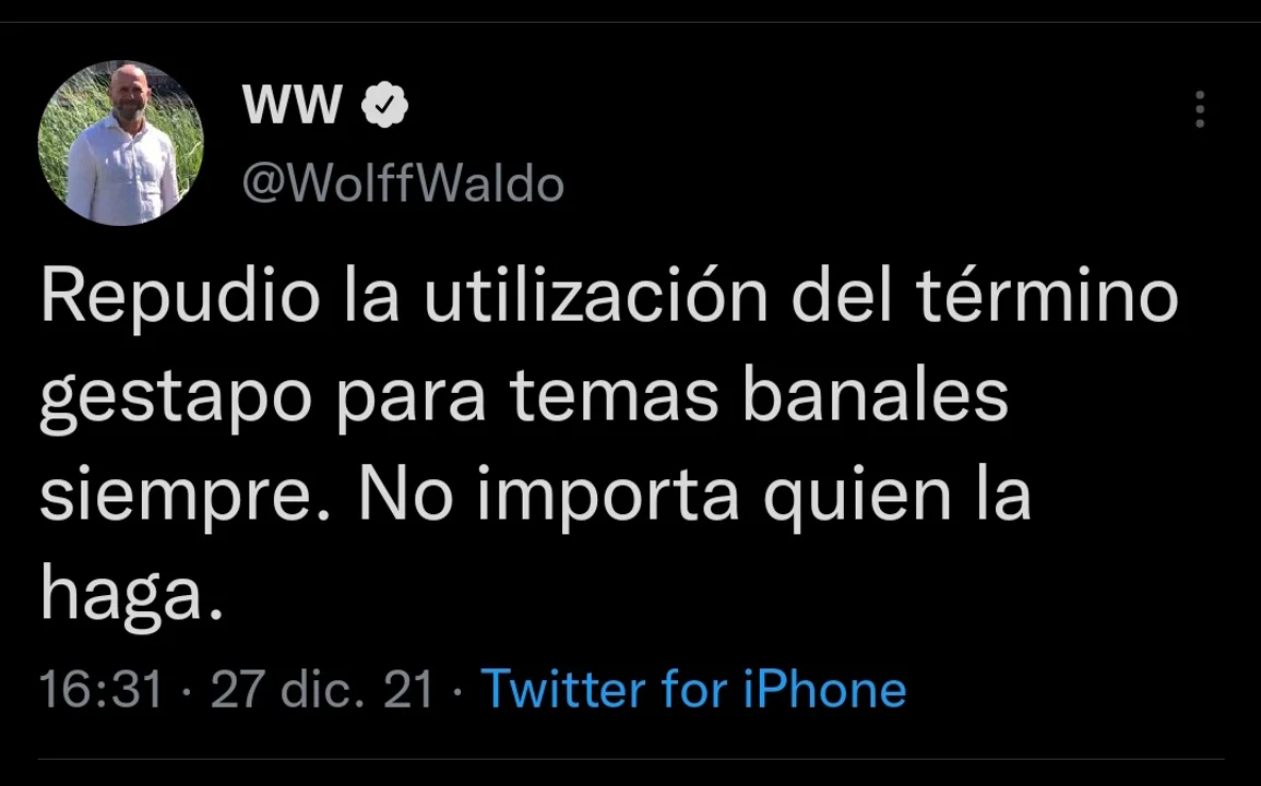 Waldo Wolff habló sobre la Gestapo de Vidal, pero su particular “condena” al escándalo lo dejó en ridículo